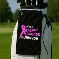 I'm A Breast Cancer Survivor Golf Towel thumb 2