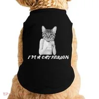 I'm A Cat Person Doggie Tank thumb 0