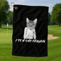 I'm A Cat Person Golf Towel thumb 1
