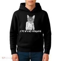 I'm A Cat Person Kids Hoodie thumb 4