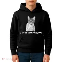 I'm A Cat Person Kids Hoodie thumb 4