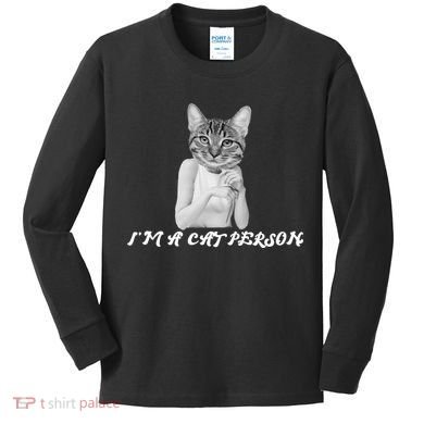 I'm A Cat Person Kids Long Sleeve Shirt