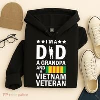 I'm A Dad A Grandpa and A Vietnam Veteran Hoodie thumb 4