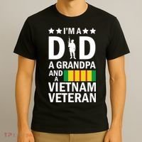 I'm A Dad A Grandpa and A Vietnam Veteran T-Shirt thumb 3