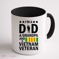 I'm A Dad A Grandpa and A Vietnam Veteran Coffee Mug thumb 1