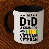 I'm A Dad A Grandpa and A Vietnam Veteran Coffee Mug thumb 2