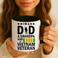 I'm A Dad A Grandpa and A Vietnam Veteran Coffee Mug thumb 3