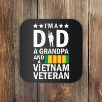 I'm A Dad A Grandpa and A Vietnam Veteran Coaster thumb 0