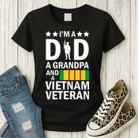 I'm A Dad A Grandpa and A Vietnam Veteran Women's T-Shirt thumb 3
