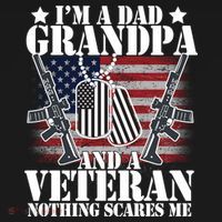 I'm A Dad Grandpa Veteran Nothing Scares me Backpack thumb 2