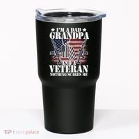 I'm A Dad Grandpa Veteran Nothing Scares me Tumbler thumb 0