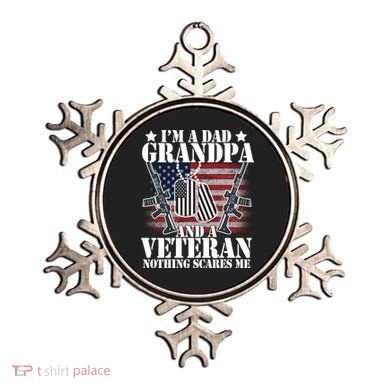 I'm A Dad Grandpa Veteran Nothing Scares me Ornament