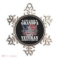 I'm A Dad Grandpa Veteran Nothing Scares me Ornament thumb 0