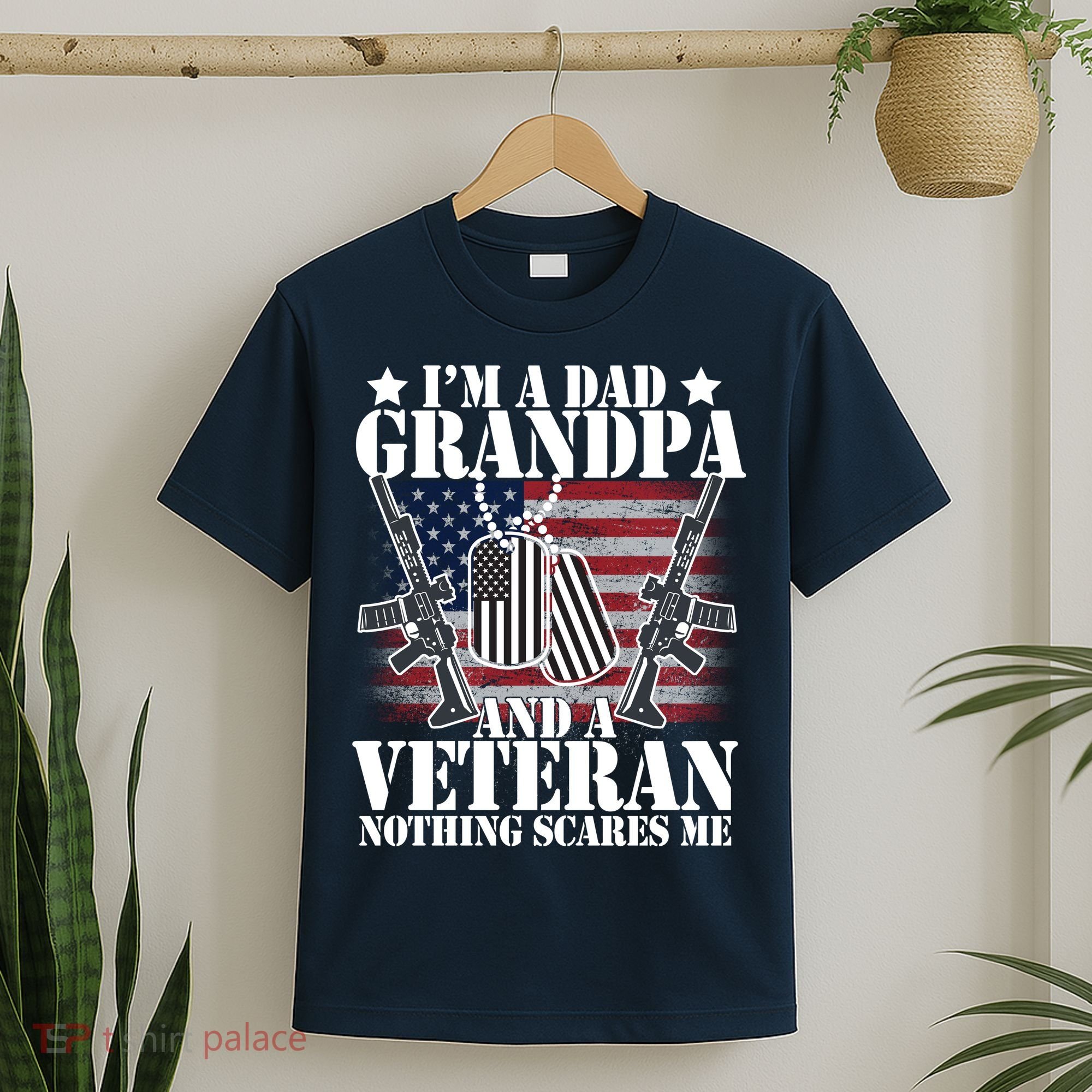 I'm A Dad Grandpa Veteran Nothing Scares me T-Shirt