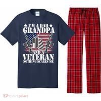 I'm A Dad Grandpa Veteran Nothing Scares me Pajama Set thumb 0