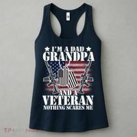 I'm A Dad Grandpa Veteran Nothing Scares me Women's Tank Top thumb 3
