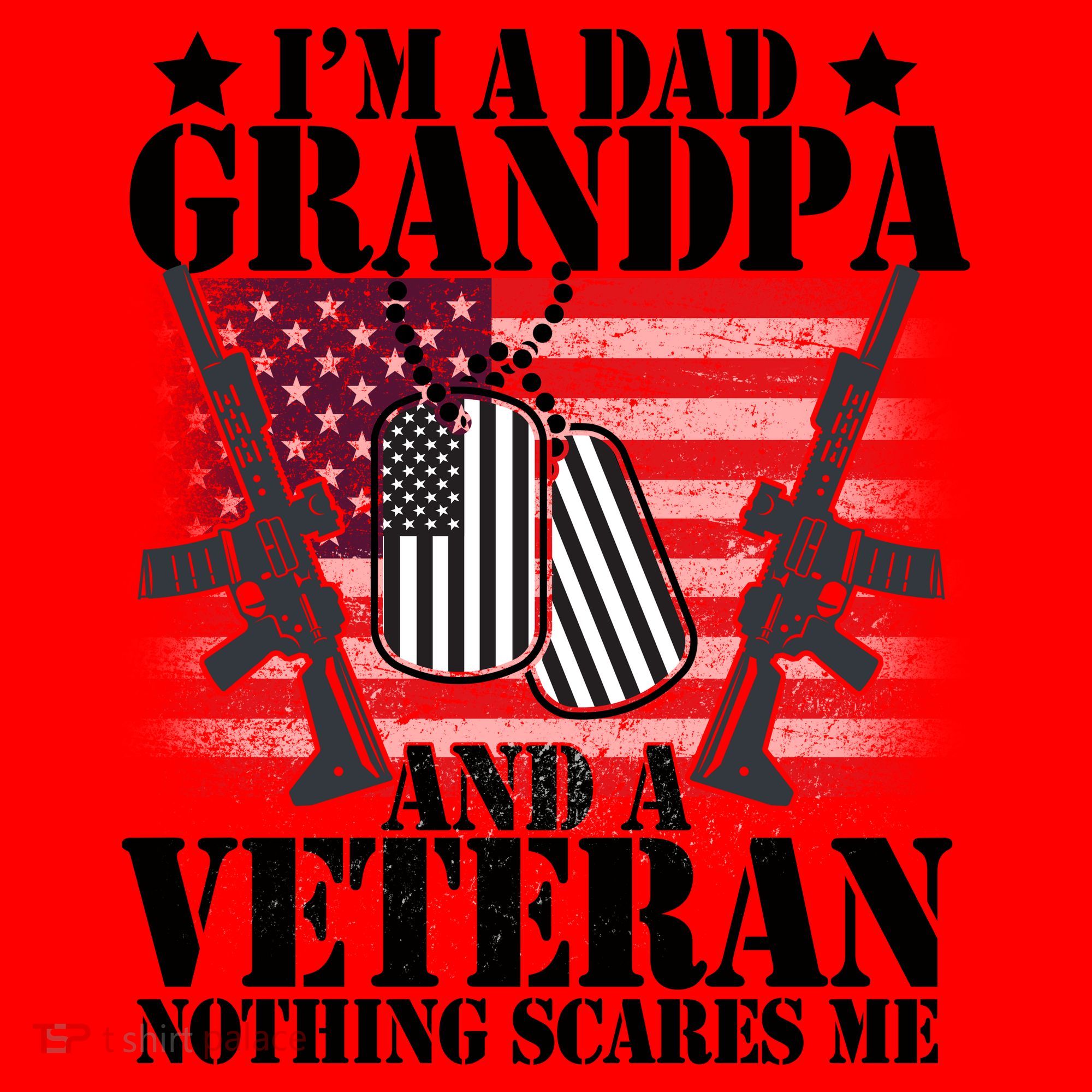 I'm A Dad Grandpa Veteran Nothing Scares me Santa Hat