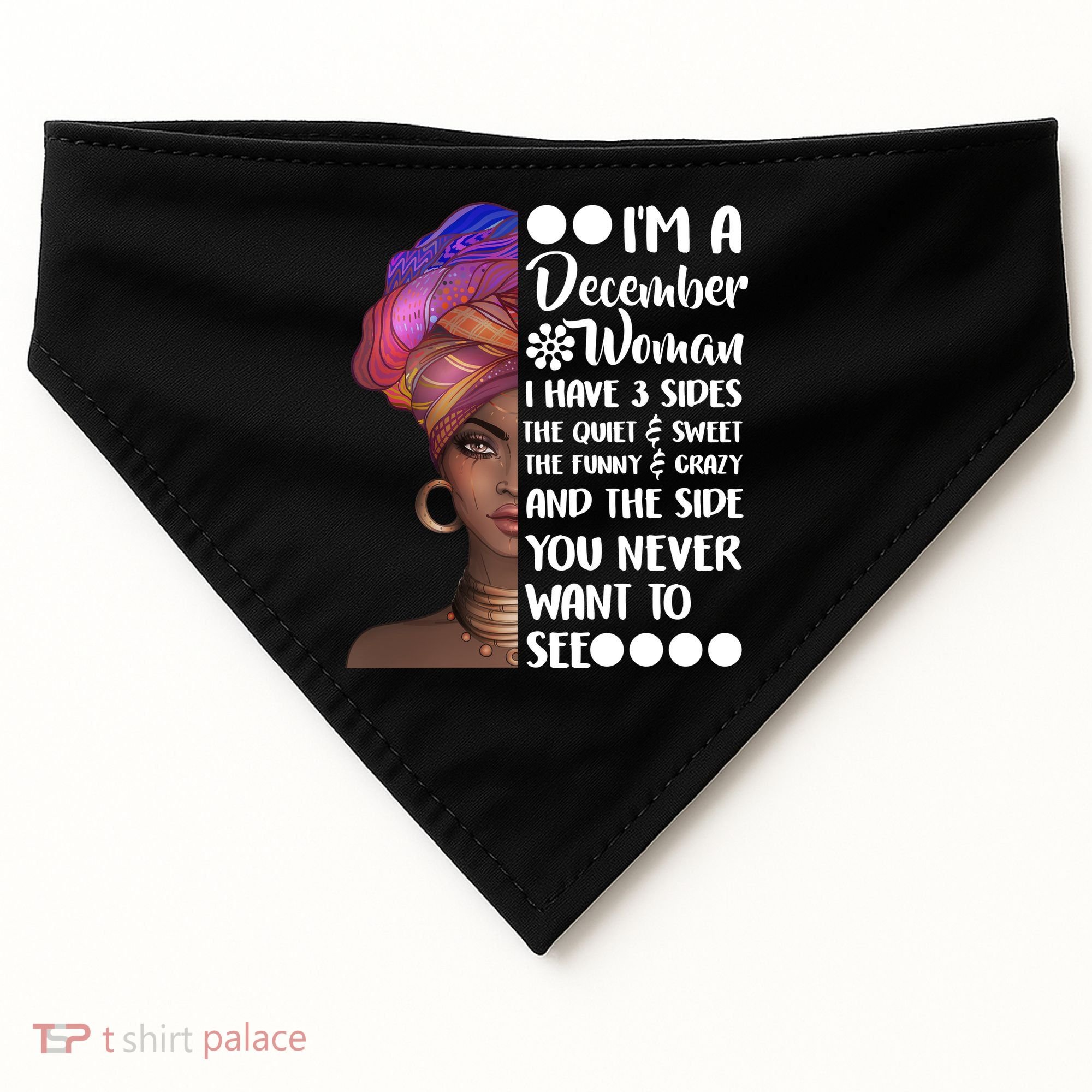 I'm A December Woman Cute Birthday USA-Made Doggie Bandana