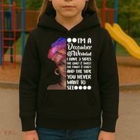 I'm A December Woman Cute Birthday Kids Hoodie thumb 3