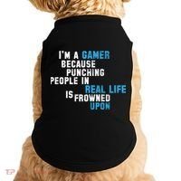 I'm A Gamer Because Punching People Doggie Tank thumb 0