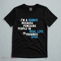 I'm A Gamer Because Punching People T-Shirt thumb 5