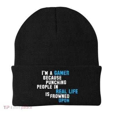 I'm A Gamer Because Punching People Beanie
