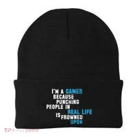 I'm A Gamer Because Punching People Beanie thumb 0