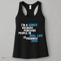 I'm A Gamer Because Punching People Women's Tank Top thumb 3