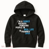 I'm A Gamer Because Punching People Kids Hoodie thumb 0