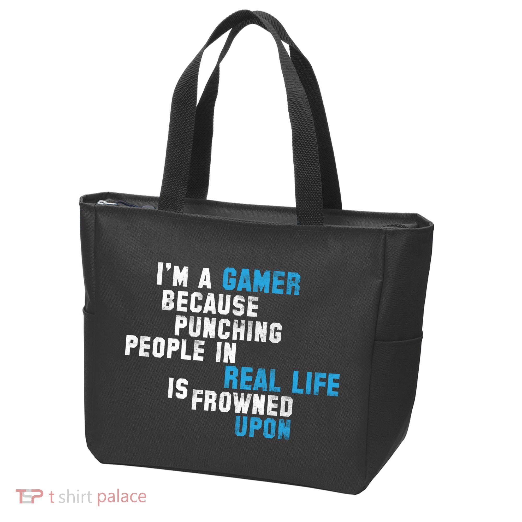 I'm A Gamer Because Punching People Tote Bag