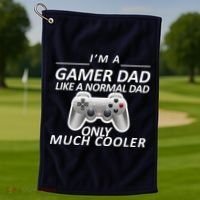 I'm A Gamer Dad Like A Normal Dad But Much Cooler Golf Towel thumb 1