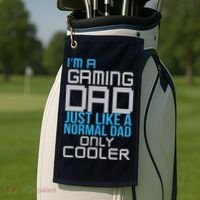 I'm A Gaming Dad Like a Normal Dad Only Cooler Golf Towel thumb 2