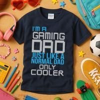 I'm A Gaming Dad Like a Normal Dad Only Cooler Kids T-Shirt thumb 3
