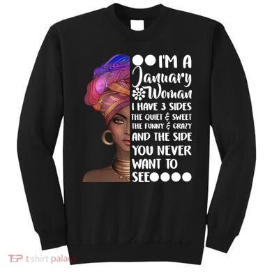 I'm A January Woman Cute Birthday Sweatshirt