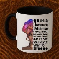 I'm A January Woman Cute Birthday Coffee Mug thumb 2