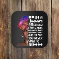 I'm A January Woman Cute Birthday Coaster thumb 0