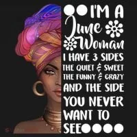 I'm a June Woman Cute Birthday Button thumb 1