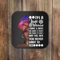 I'm a June Woman Cute Birthday Coaster thumb 0