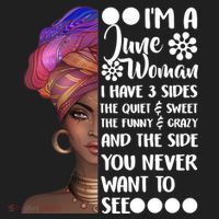 I'm a June Woman Cute Birthday Golf Towel thumb 3