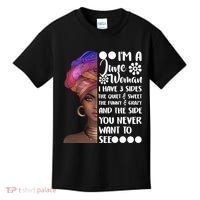 I'm a June Woman Cute Birthday Kids T-Shirt thumb 0
