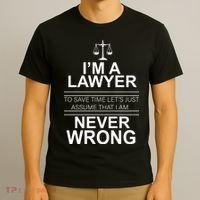 I'm a Lawyer Let's Assume I'm Never Wrong T-Shirt thumb 3