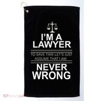 I'm a Lawyer Let's Assume I'm Never Wrong Golf Towel thumb 0