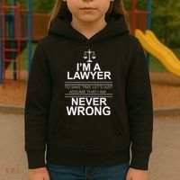 I'm a Lawyer Let's Assume I'm Never Wrong Kids Hoodie thumb 3
