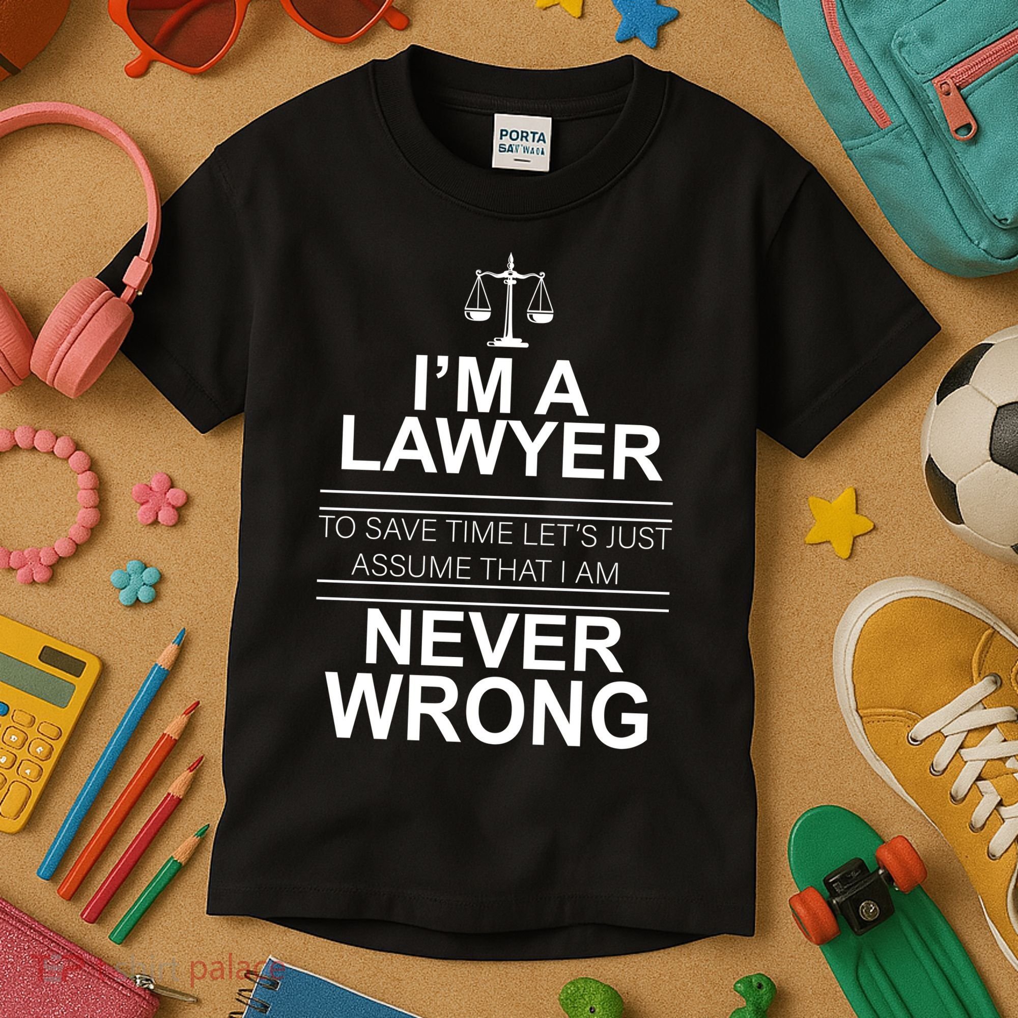 I'm a Lawyer Let's Assume I'm Never Wrong Kids T-Shirt