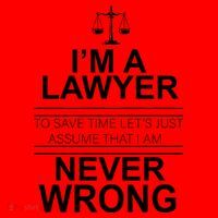 I'm a Lawyer Let's Assume I'm Never Wrong Santa Hat thumb 1