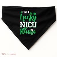 I'm A Lucky Nicu Nurse St Patrick's Day USA-Made Doggie Bandana thumb 0