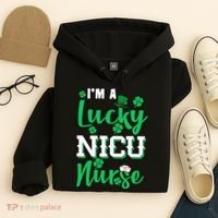 I'm A Lucky Nicu Nurse St Patrick's Day Hoodie thumb 4
