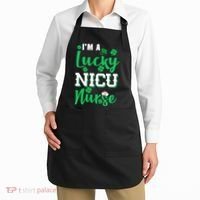 I'm A Lucky Nicu Nurse St Patrick's Day Apron thumb 2