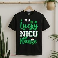 I'm A Lucky Nicu Nurse St Patrick's Day T-Shirt thumb 2