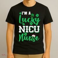 I'm A Lucky Nicu Nurse St Patrick's Day T-Shirt thumb 3